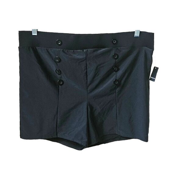 TORRID Pink Rainbow Bakini Top With Matching Black RETRO CHIC Short Set. 2X - Picture 6 of 16